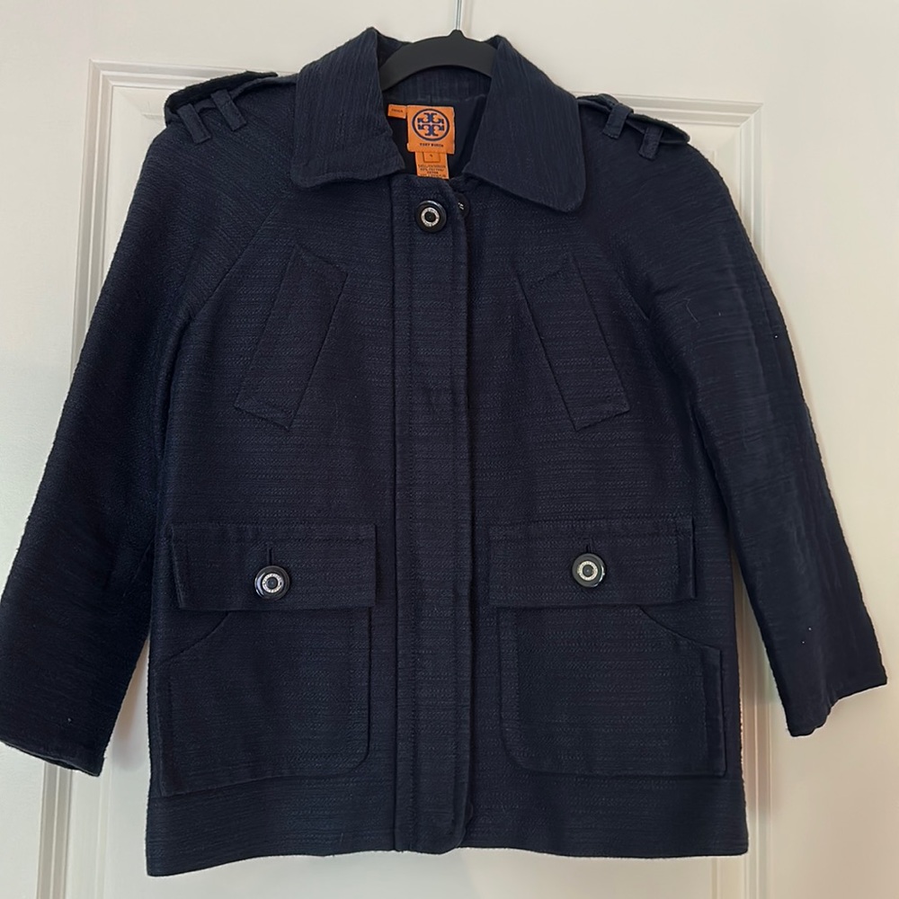 Tory Burch 3/4 sleeve blazer jacket sz 4 EUC
